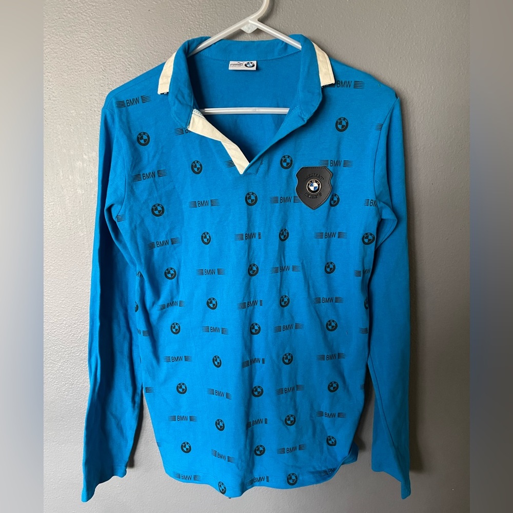 Puma BMW Motorsport Size Large Long Sleeve Polo Shirt